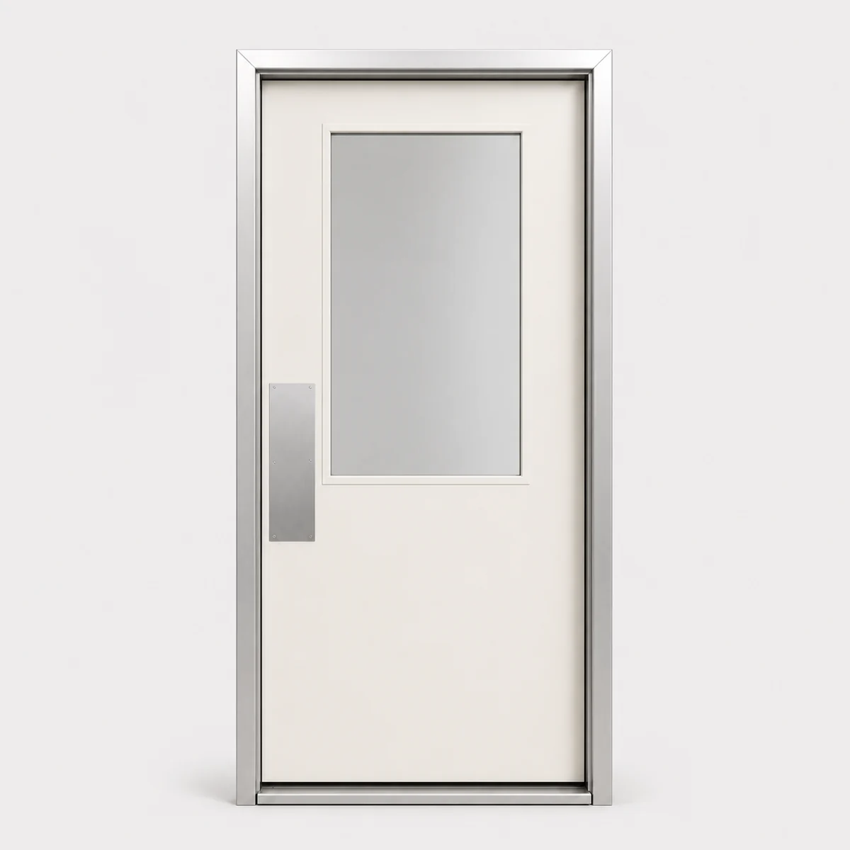 Glazed double acting door, the real-world character this definition is written to capture