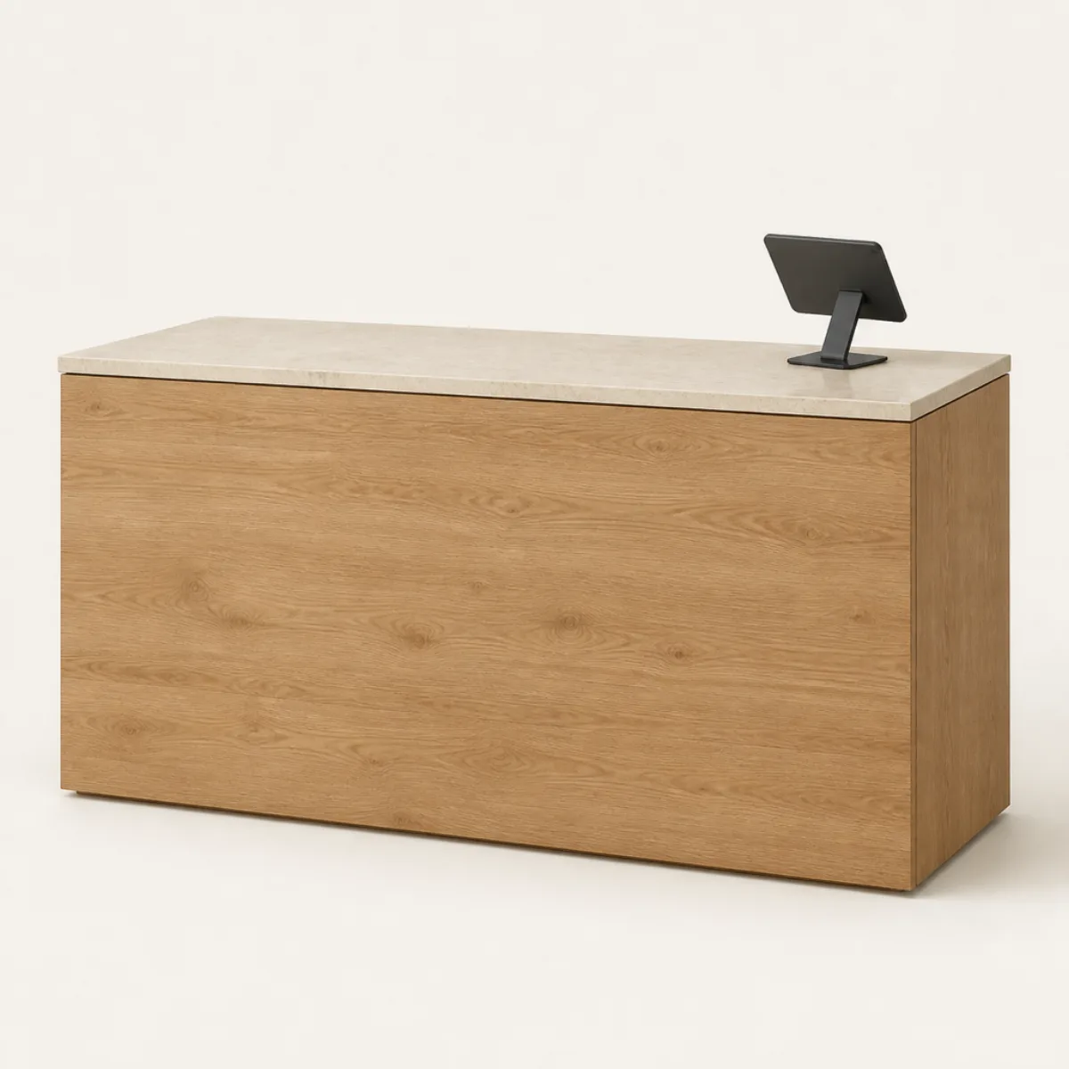 Retail till counter, the real-world character this definition is written to capture