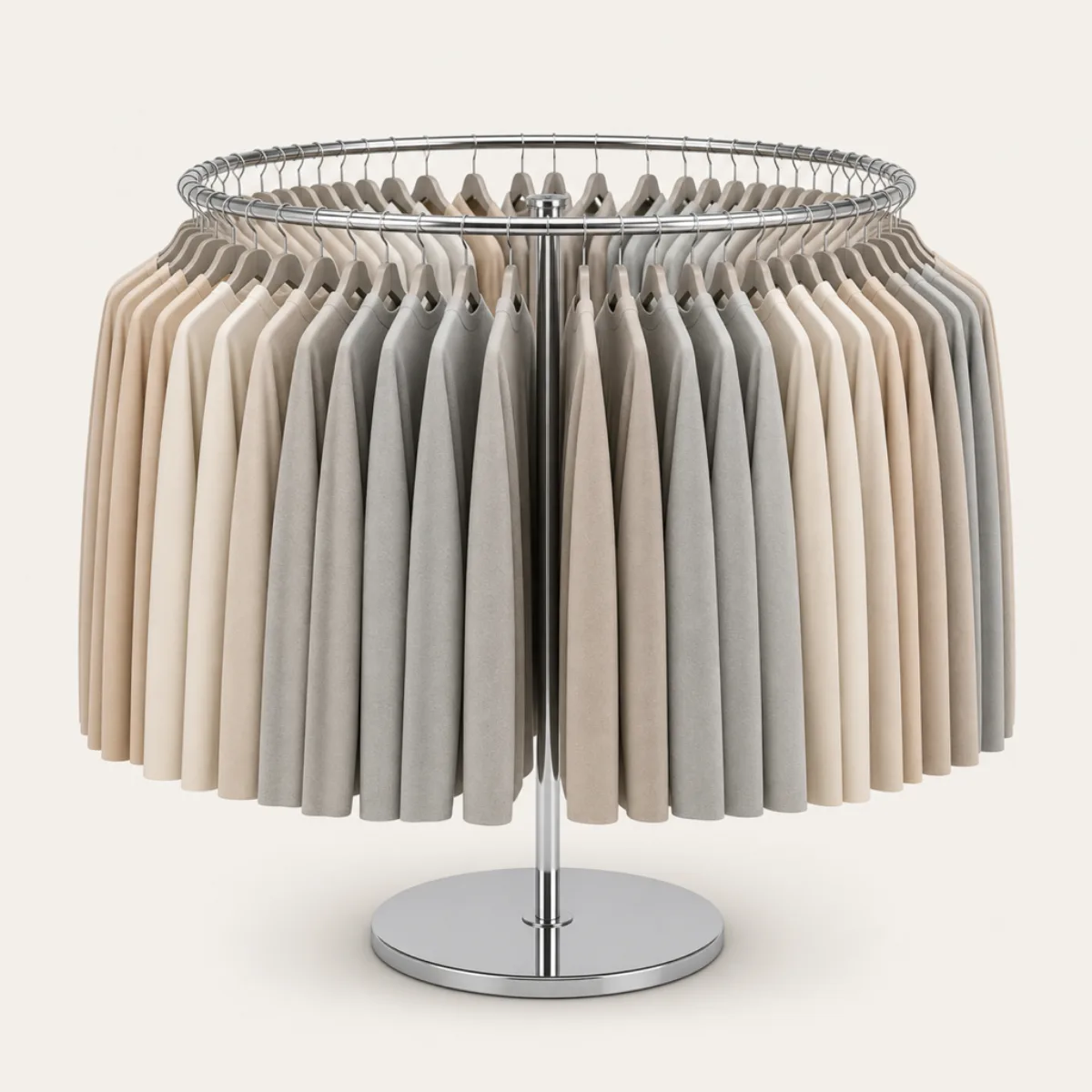 Round clothing rack, the real-world character this definition is written to capture