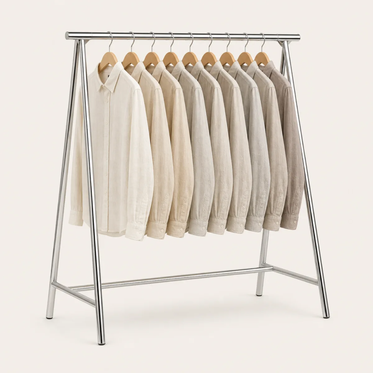 Straight clothing rail, the real-world character this definition is written to capture