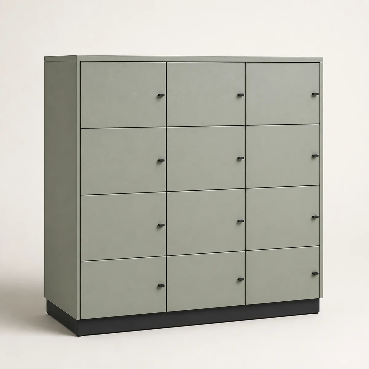 Workplace locker bank, the real-world character this definition is written to capture